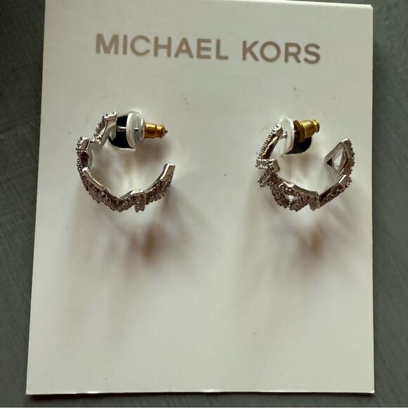 Michael Kors MK Bling Hoop Earrings NEW - Picture 9 of 10